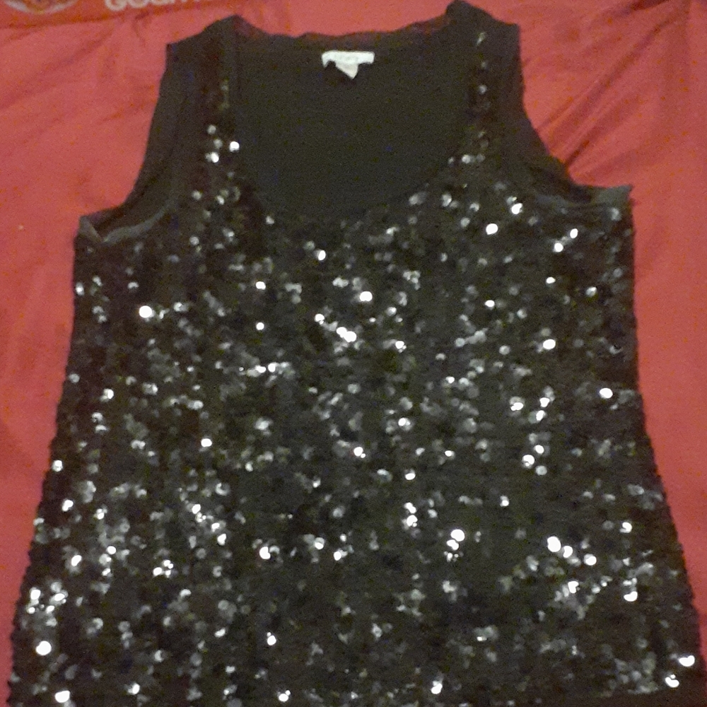 Black Sequin Tank